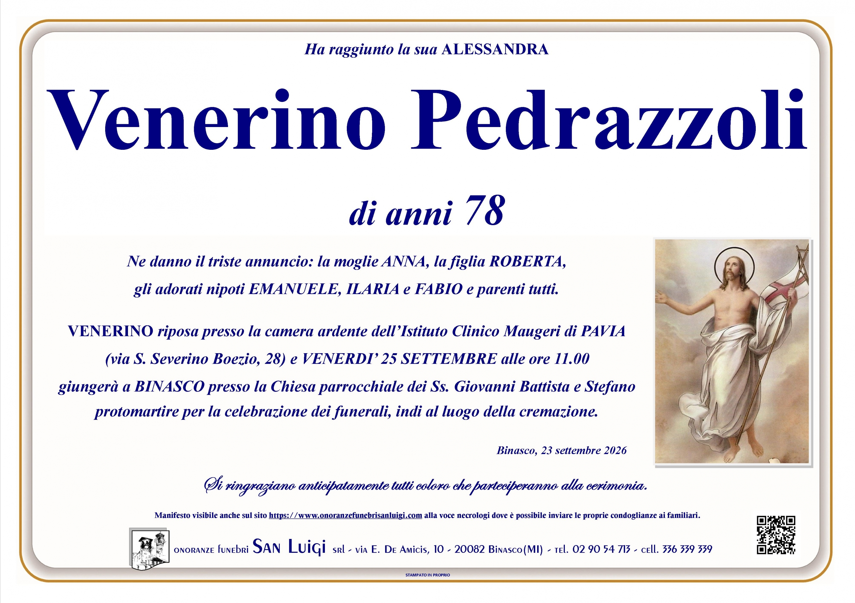 VENERINO PEDRAZZOLI