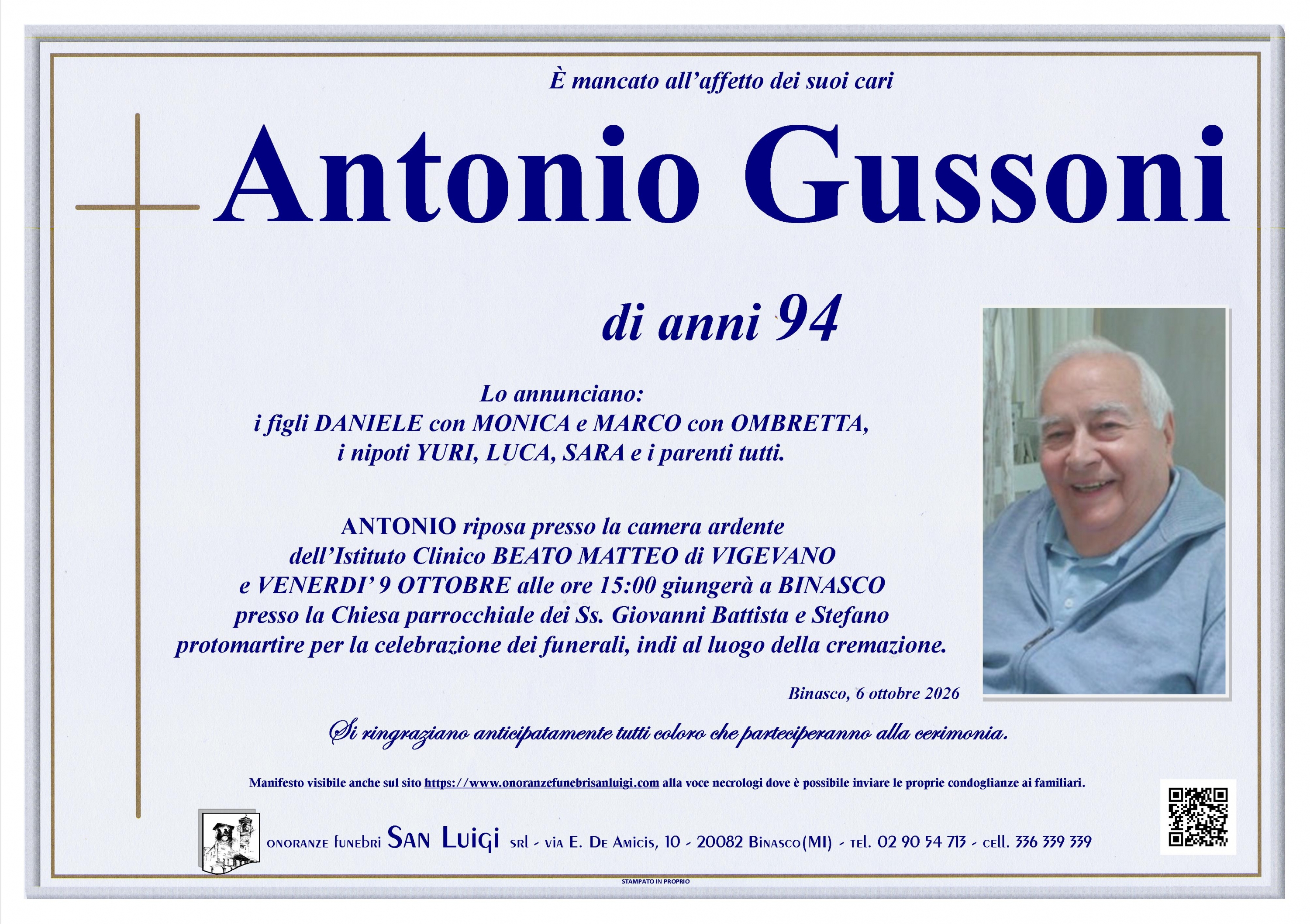 ANTONIO GUSSONI