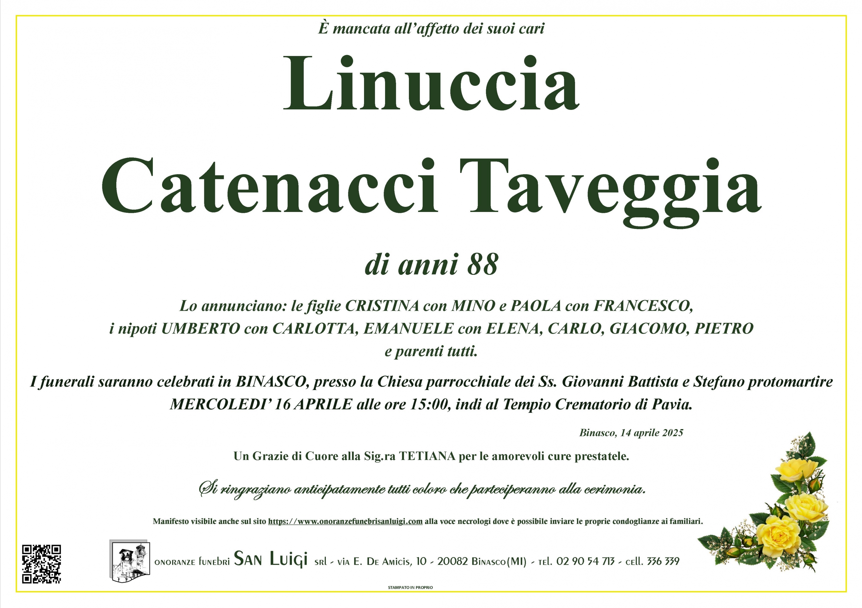 LINUCCIA CATENACCI TAVEGGIA